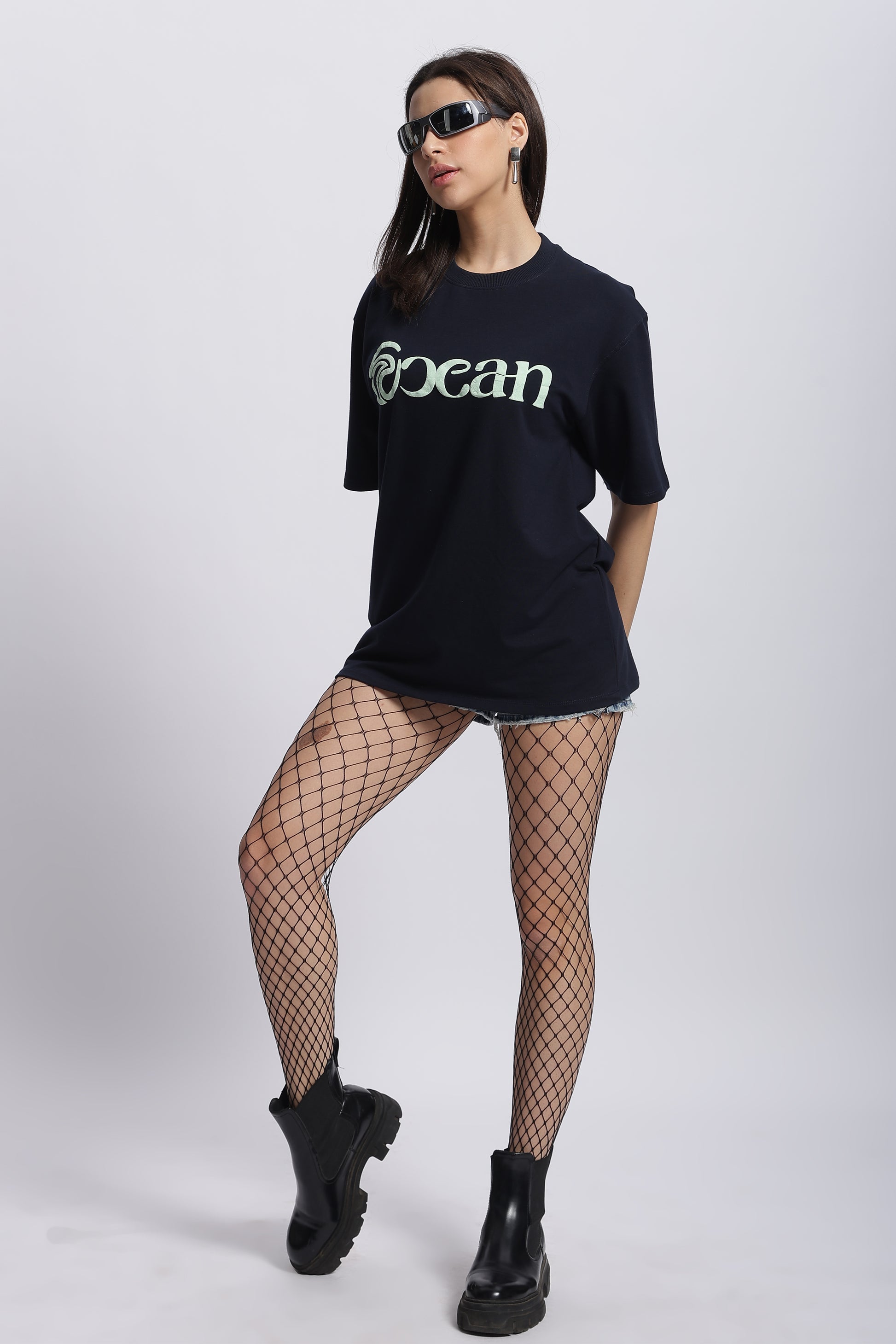 Ocean Dress Female-Ocean Attire Oversized Tshirts